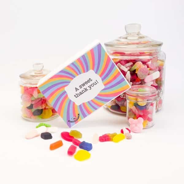 Snoepdoos met 1kg schepsnoep