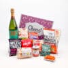 Apero box XL met fles cava met giftbox met opdruk op achtergrond
