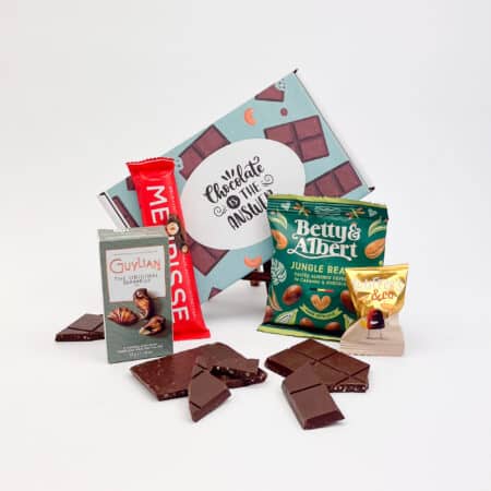 Brievenbus geschenkdoosje gevuld met chocolade producten