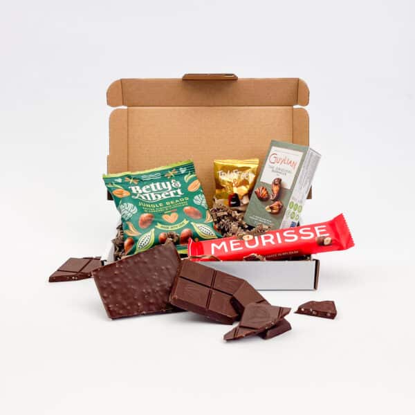 Brievenbus geschenkdoosje gevuld met chocolade producten