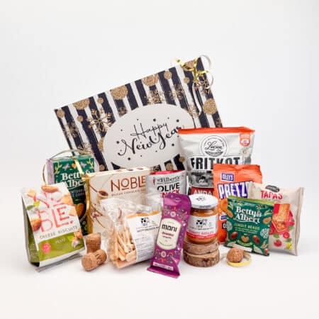 Nieuwjaarsgeschenkbox large met apero en feestelijke sweets
