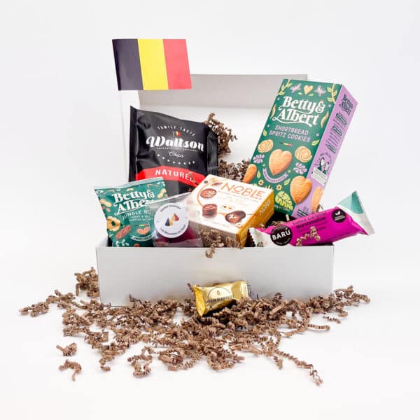 Best of Belgium Box Medium met Waltson chips, Gentse cuberdons en Belgische pralines