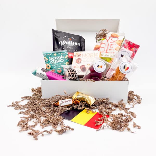 Best of Belgium Box XL met Belgische chocoladetablet, Meurisse reep en zandkoekjes
