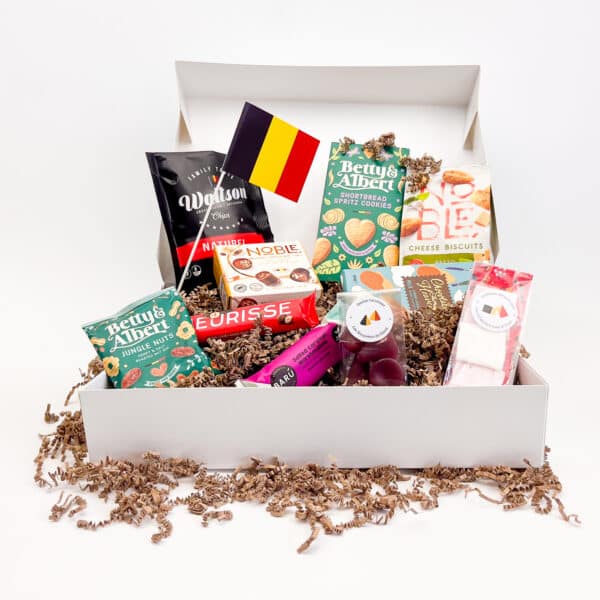 Best of Belgium Box XL met Belgische chocoladetablet, Meurisse reep en zandkoekjes